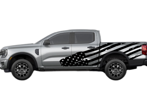 USA flag decals and side graphics compatible with Ford Ranger