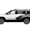 USA flag graphics decals compatible with Hyundai Santa Fe
