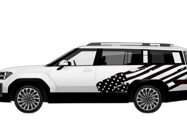USA flag graphics decals compatible with Hyundai Santa Fe