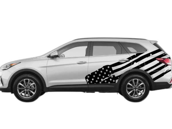 USA flag graphics decals compatible with Hyundai Santa Fe 2019-2023