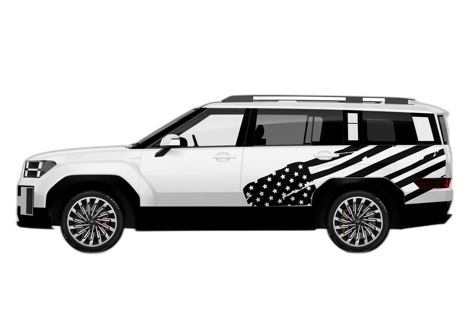 USA Flag Graphics for Hyundai Santa Fe