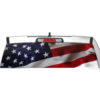USA Flag Perforated Rear Window Decal Graphics for Dodge Ram