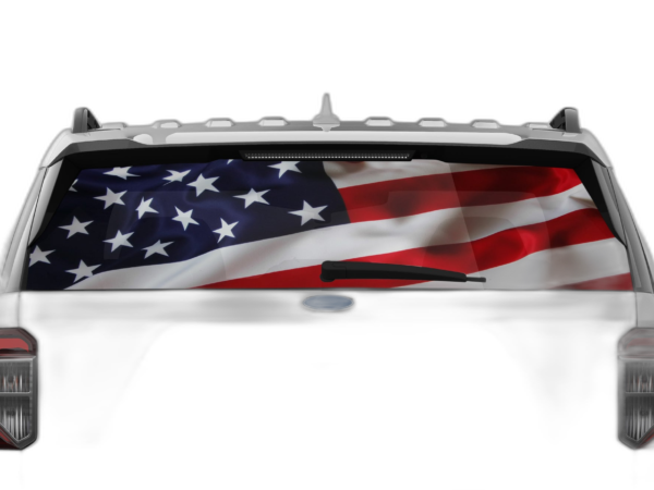 USA Flag Perforated Rear Window Decal Graphics for Ford Explorer