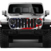 USA flag print grille graphics decals compatible with Jeep Gladiator JT