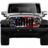 USA Flag Print Grille Graphics for Jeep Wrangler JK