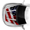 USA flag print hood decals graphics compatible with Ford F150 2015-2020