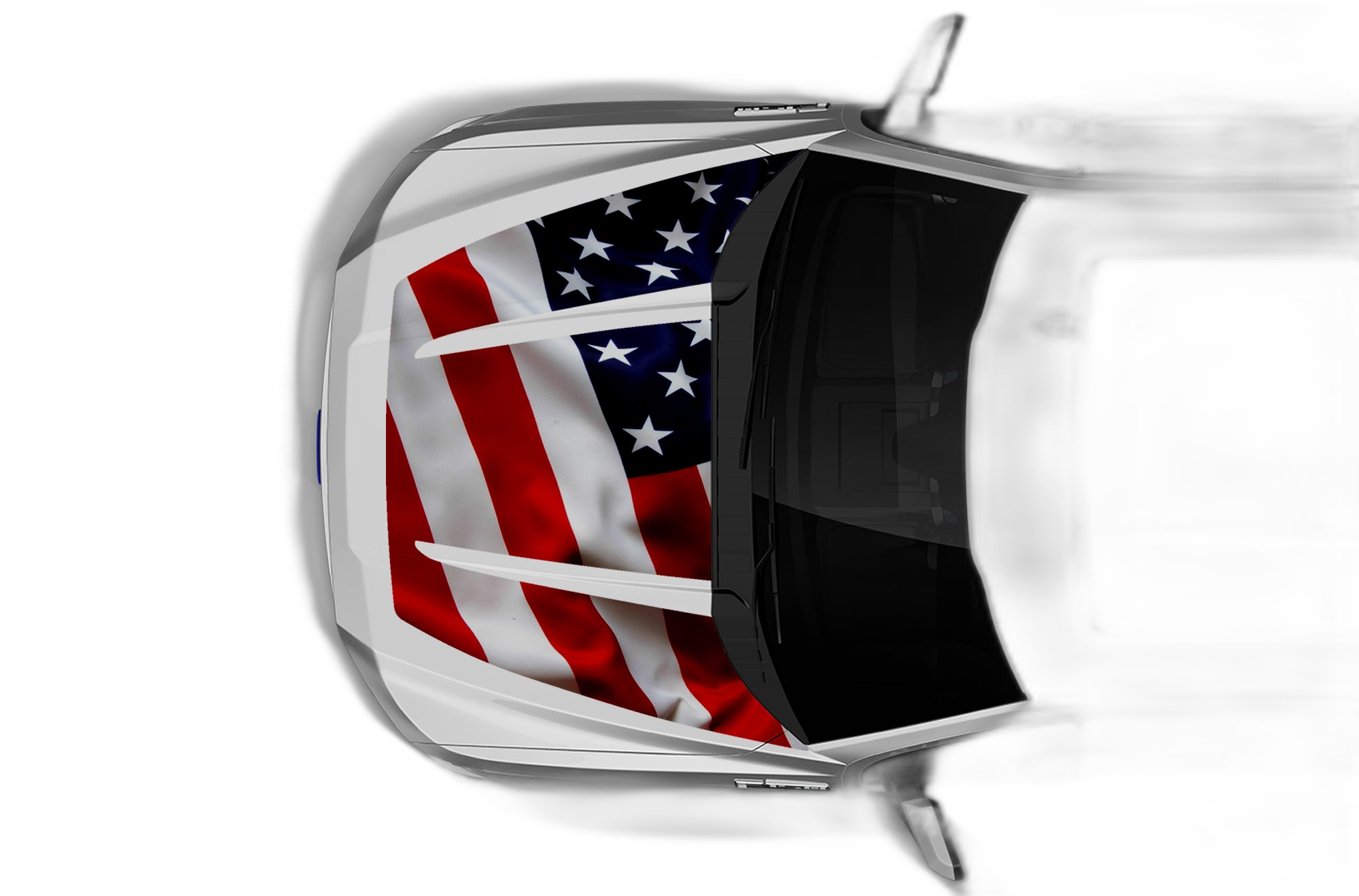 USA flag print hood decals graphics compatible with Ford F150 2015-2020