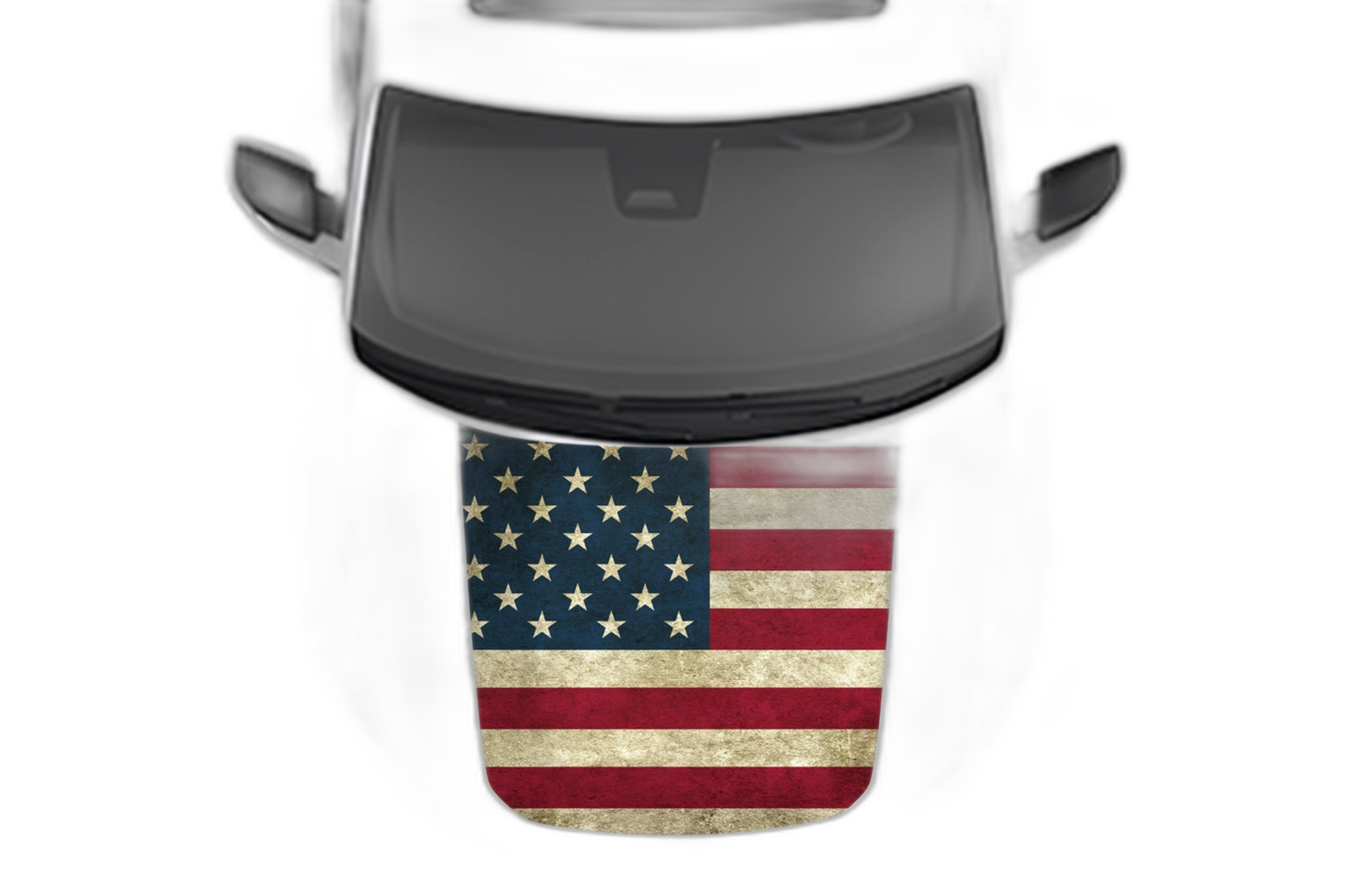 USA Flag Print Hood Decals Graphics for Jeep Grand Cherokee - Image 2