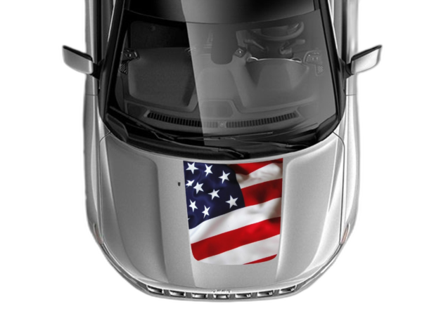 USA Flag Print Hood Graphics for Jeep Compass 2007 - 2025
