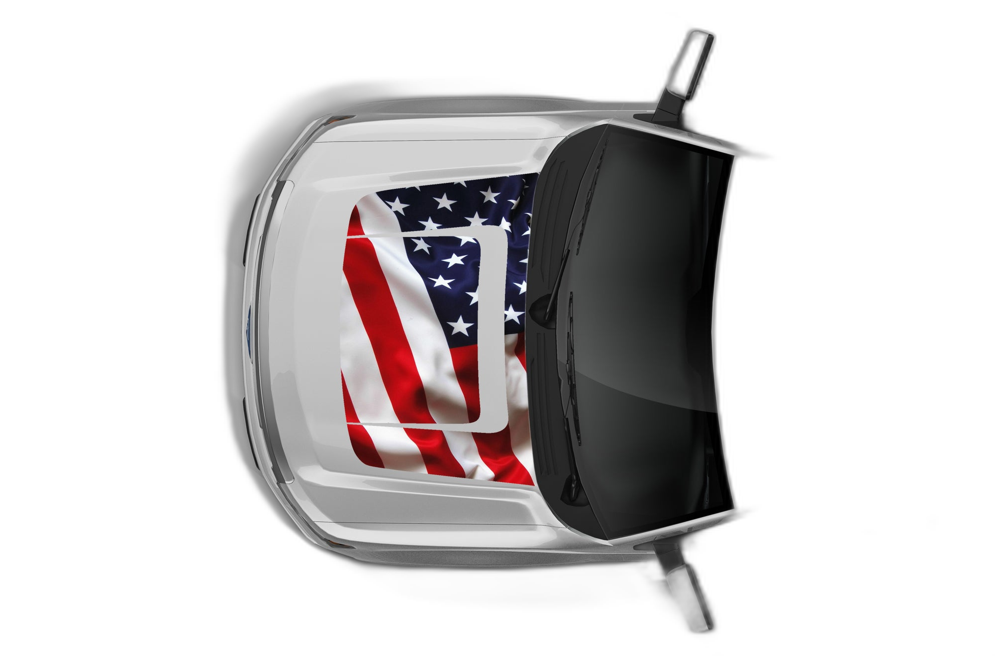 USA flag print style hood decals graphics compatible with Ford F150 2009-2014