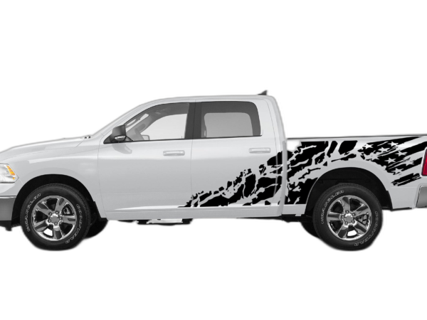 USA Flag Shredded Decals Graphics for Dodge Ram 2009-2018
