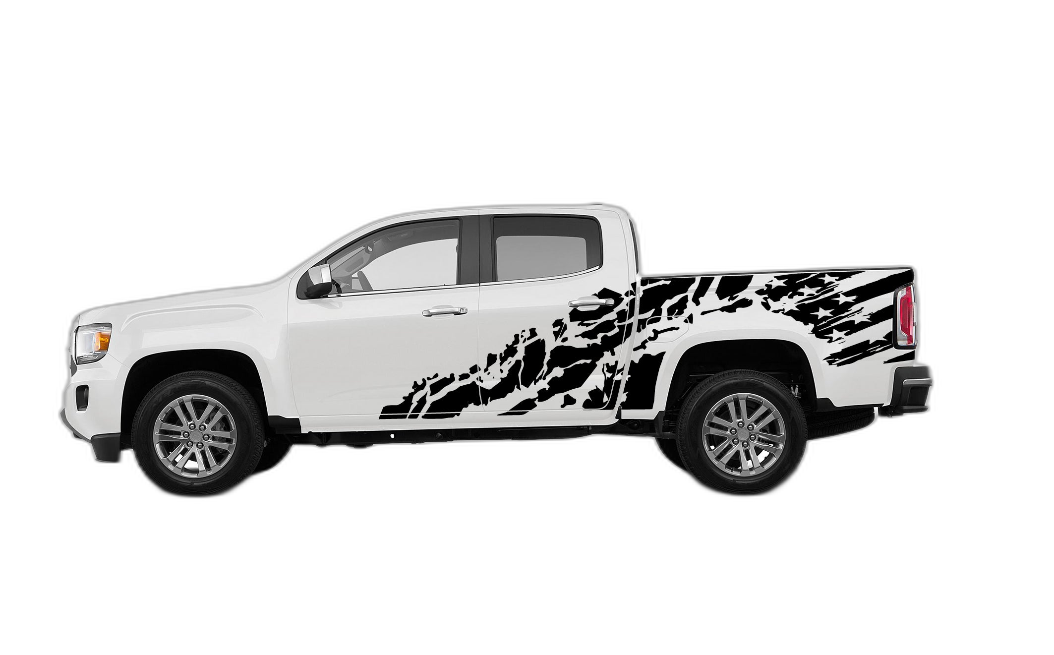 USA Flag Shredded Graphics for GMC Canyon 2015-2022