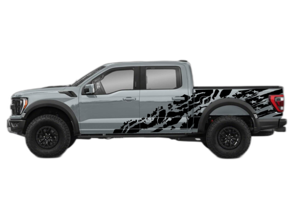 USA Flag Shredded Side Decals Graphics for Ford F150 Raptor