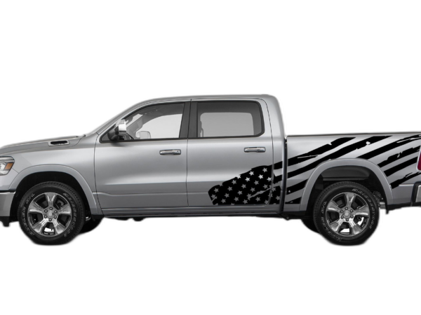 USA Flag Side Decals Graphics for Dodge Ram