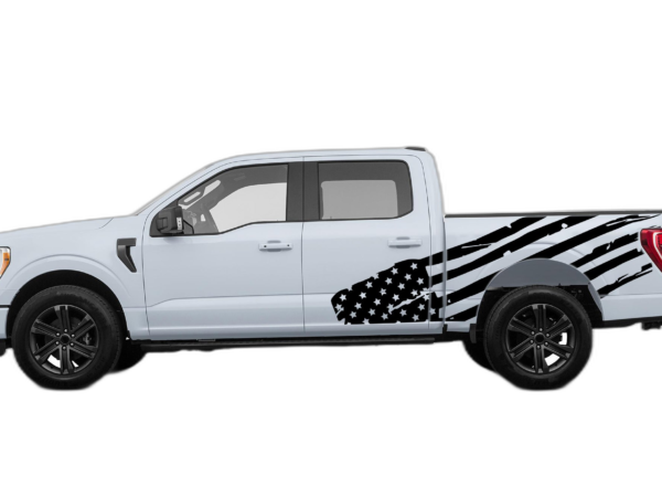 USA flag side decals graphics compatible with Ford F150