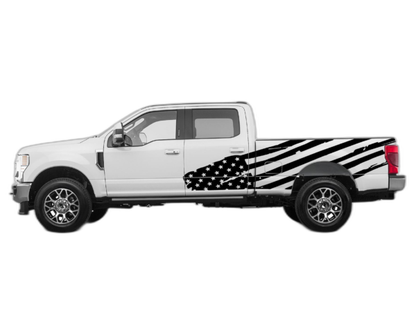 USA Flag Side Decals Graphics for Ford F250 2017-2022