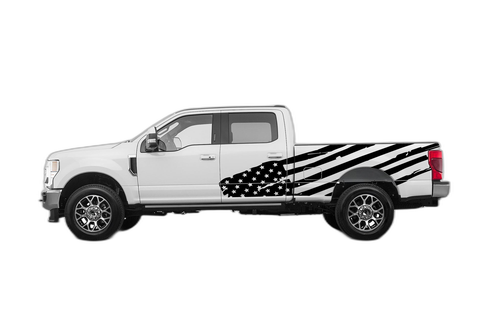 USA Flag Side Decals Graphics for Ford F250 2017-2022