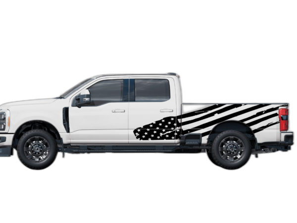 USA Flag Side Decals Graphics for Ford F250