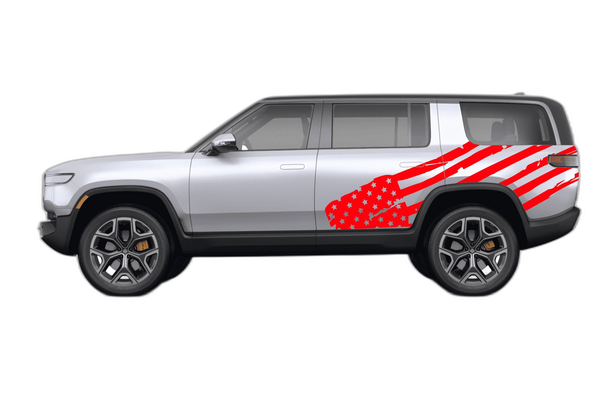 USA Flag Side Decals Graphics for Rivian R1S - Image 2