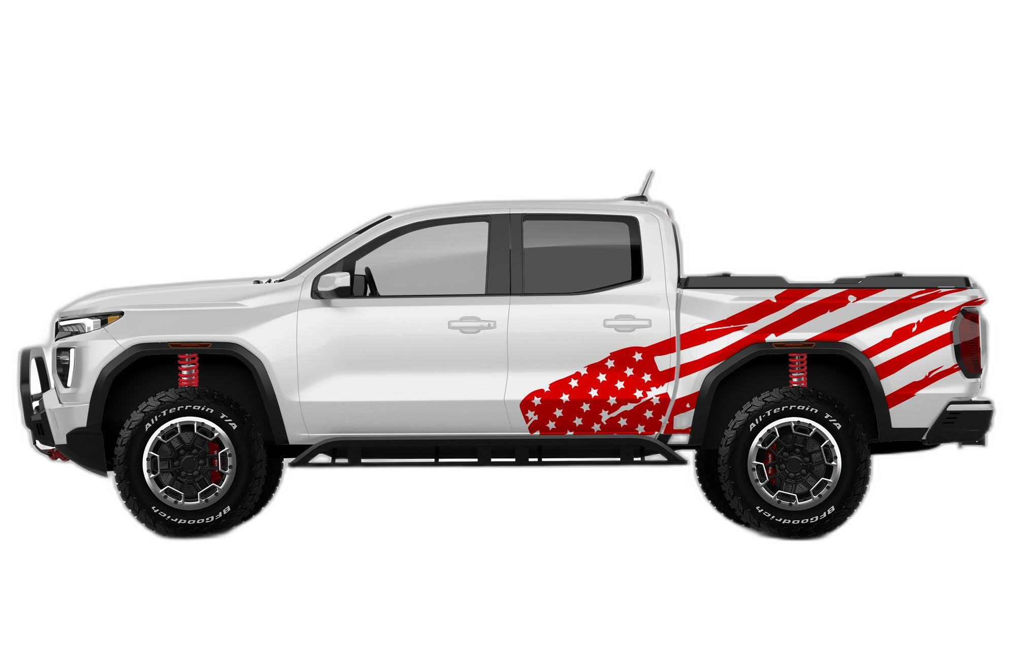 USA flag side decals graphics compatible with GMC Canyon - Image 2