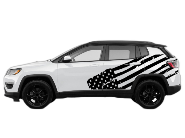 USA Flag Side Graphics for Jeep Compass 2018 - 2025