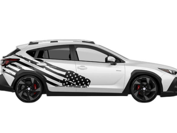 USA flag side graphics decals compatible with Subaru Crosstrek
