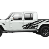 USA flag side graphics decals compatible with Jeep Gladiator JT