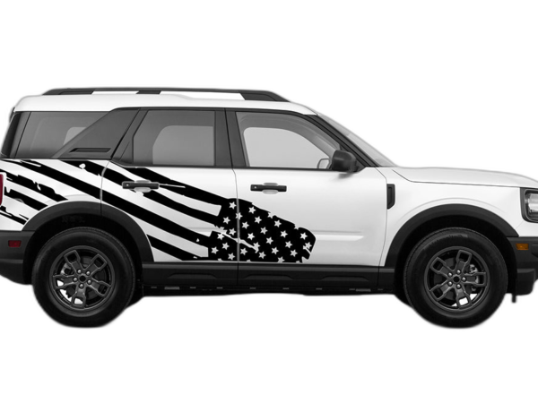 USA flag side graphics decals graphics compatible with Ford Bronco Sport