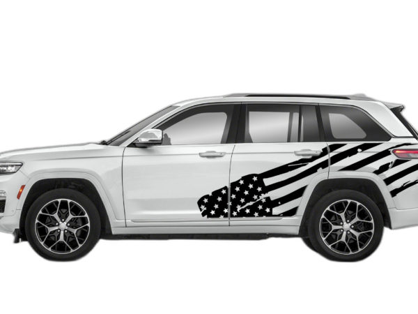 USA flag side graphics decals graphics compatible with Jeep Grand Cherokee