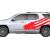 USA flag side graphics decals compatible with Chevrolet Traverse 2018-2023