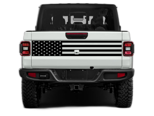 USA flag style tailgate graphics decals compatible with Jeep Gladiator JT