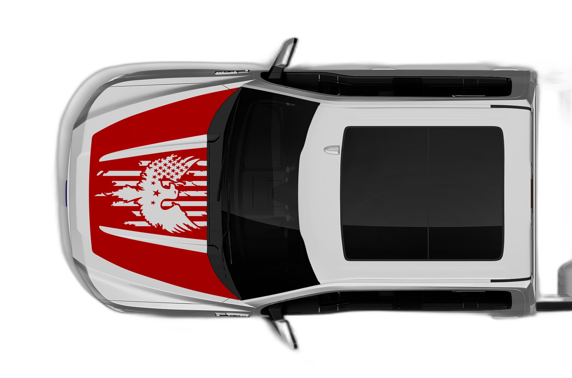 USA Eagle Flag Full Hood Decals Graphics for Ford F150 2015-2020 - Image 2