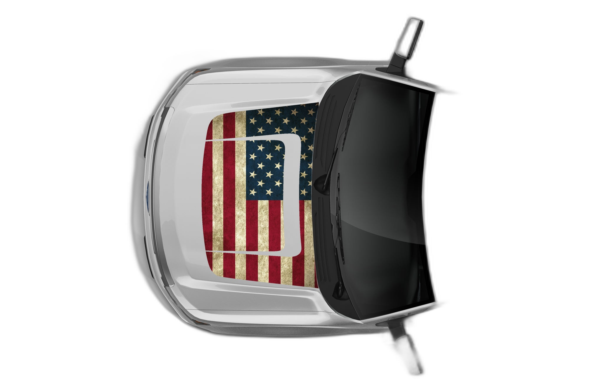 USA flag print style hood decals graphics compatible with Ford F150 2009-2014 - Image 2
