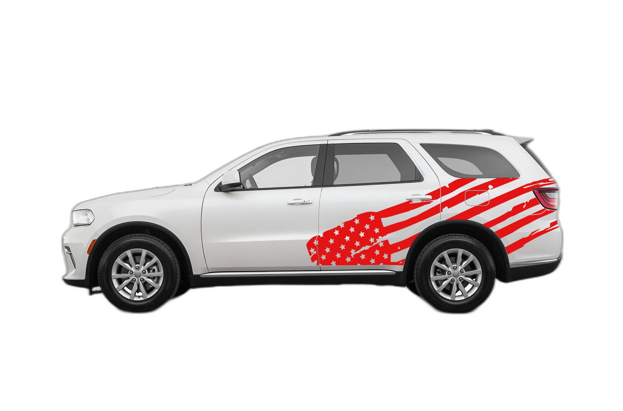 USA flag side decals graphics compatible with Dodge Durango - Image 2