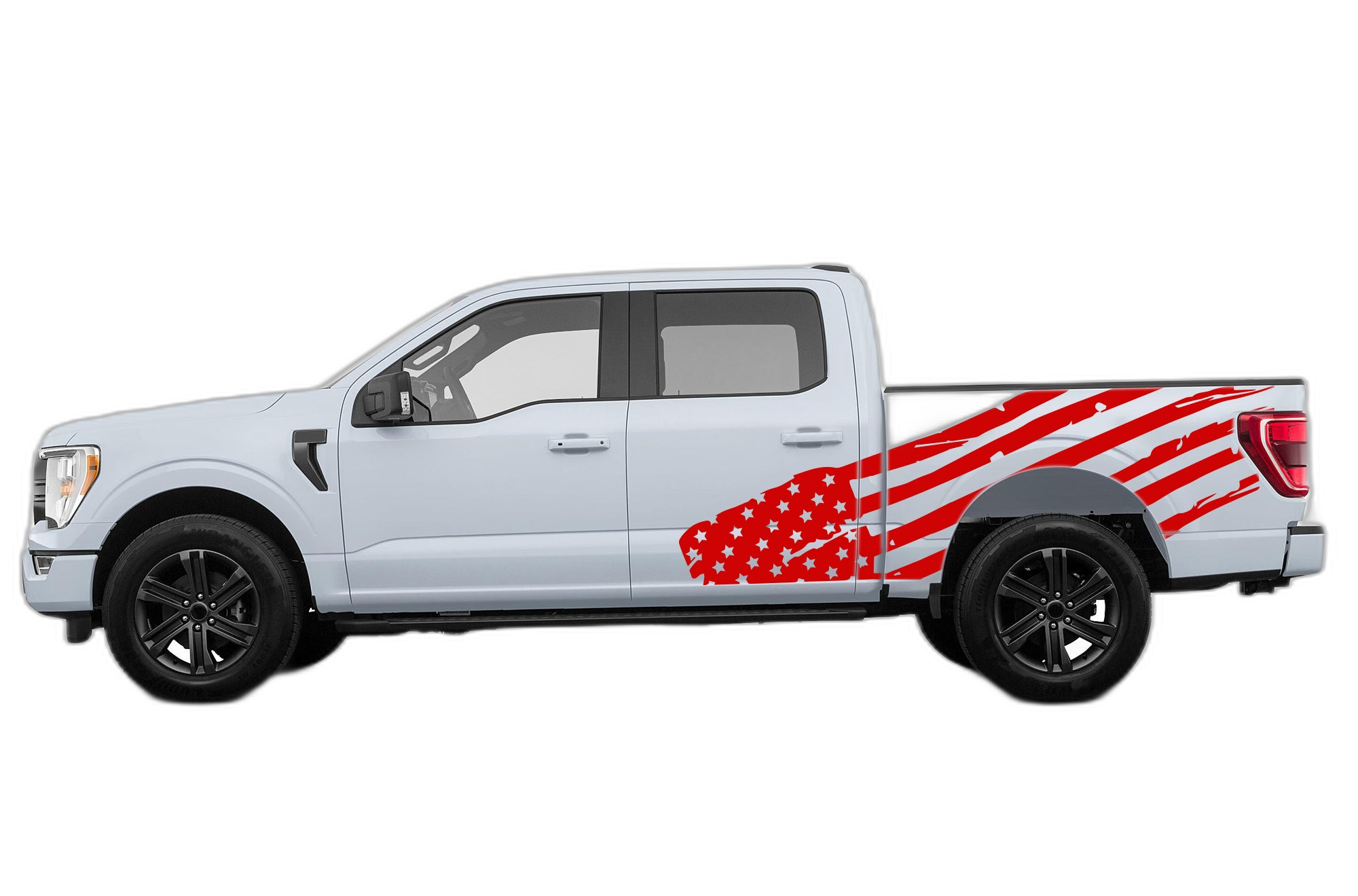 USA Flag Side Decals Graphics for Ford F150 - Image 2