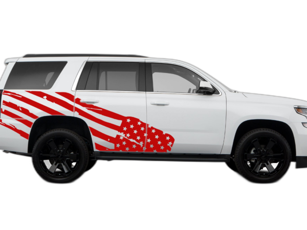 USA flag side graphics decals compatible with Chevrolet Tahoe 2015-2020