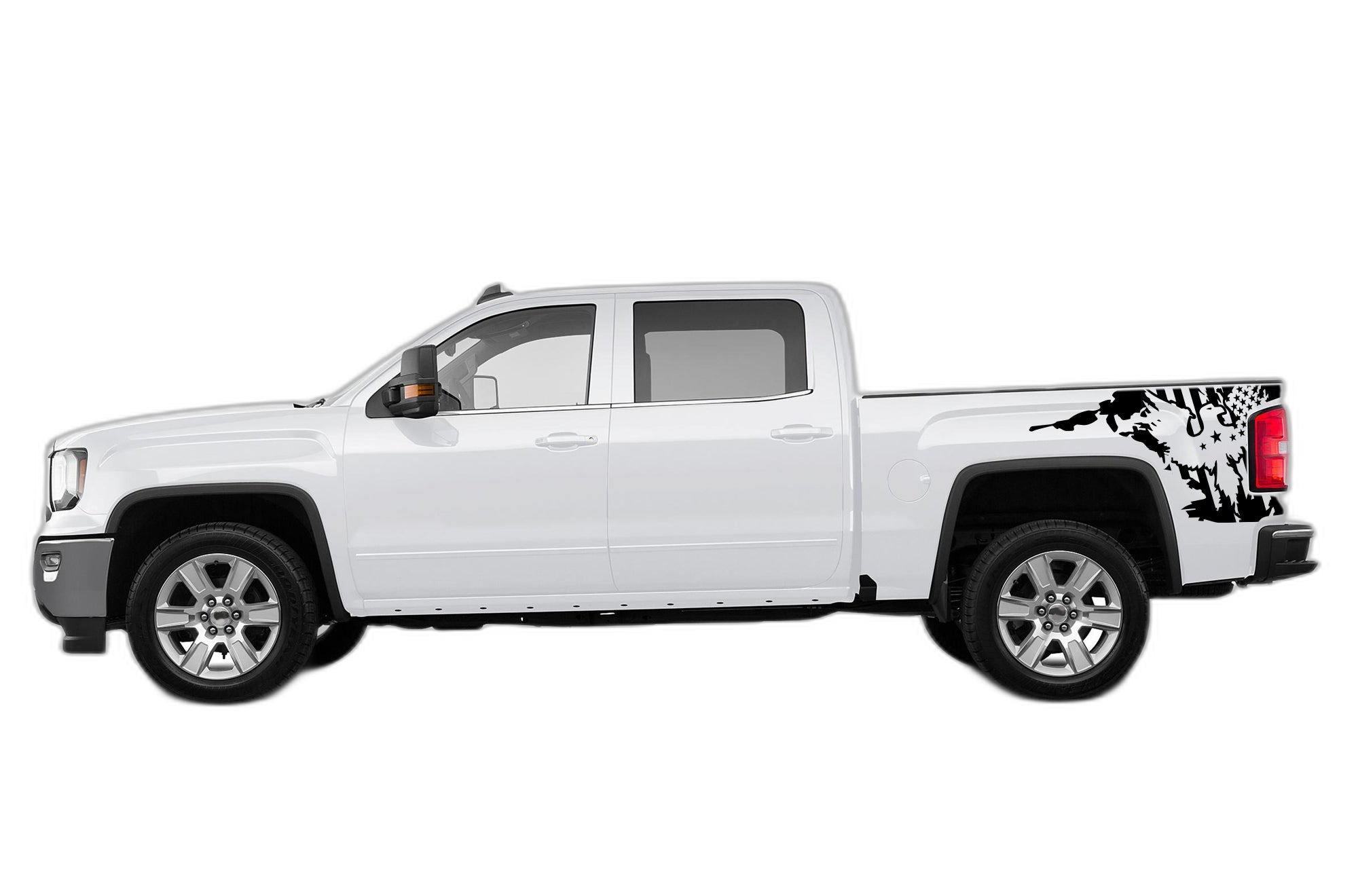 US Eagle Side Bed Decals Graphics for GMC Sierra 2014-2018