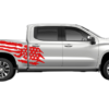 US flag side decals graphics compatible with Chevrolet Silverado