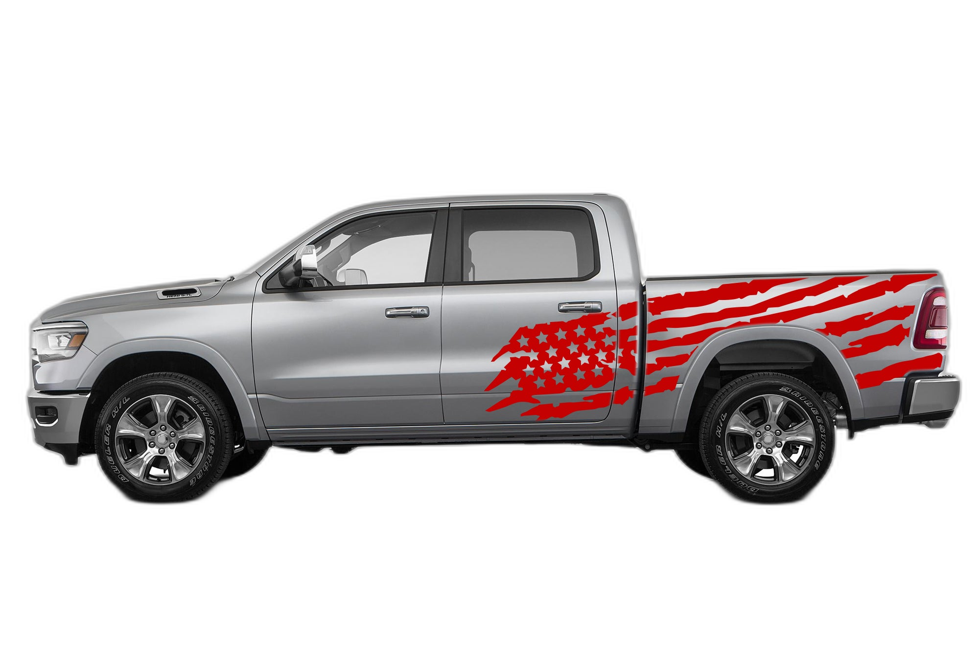 US Flag Side Decals Graphics for Dodge Ram - Image 2