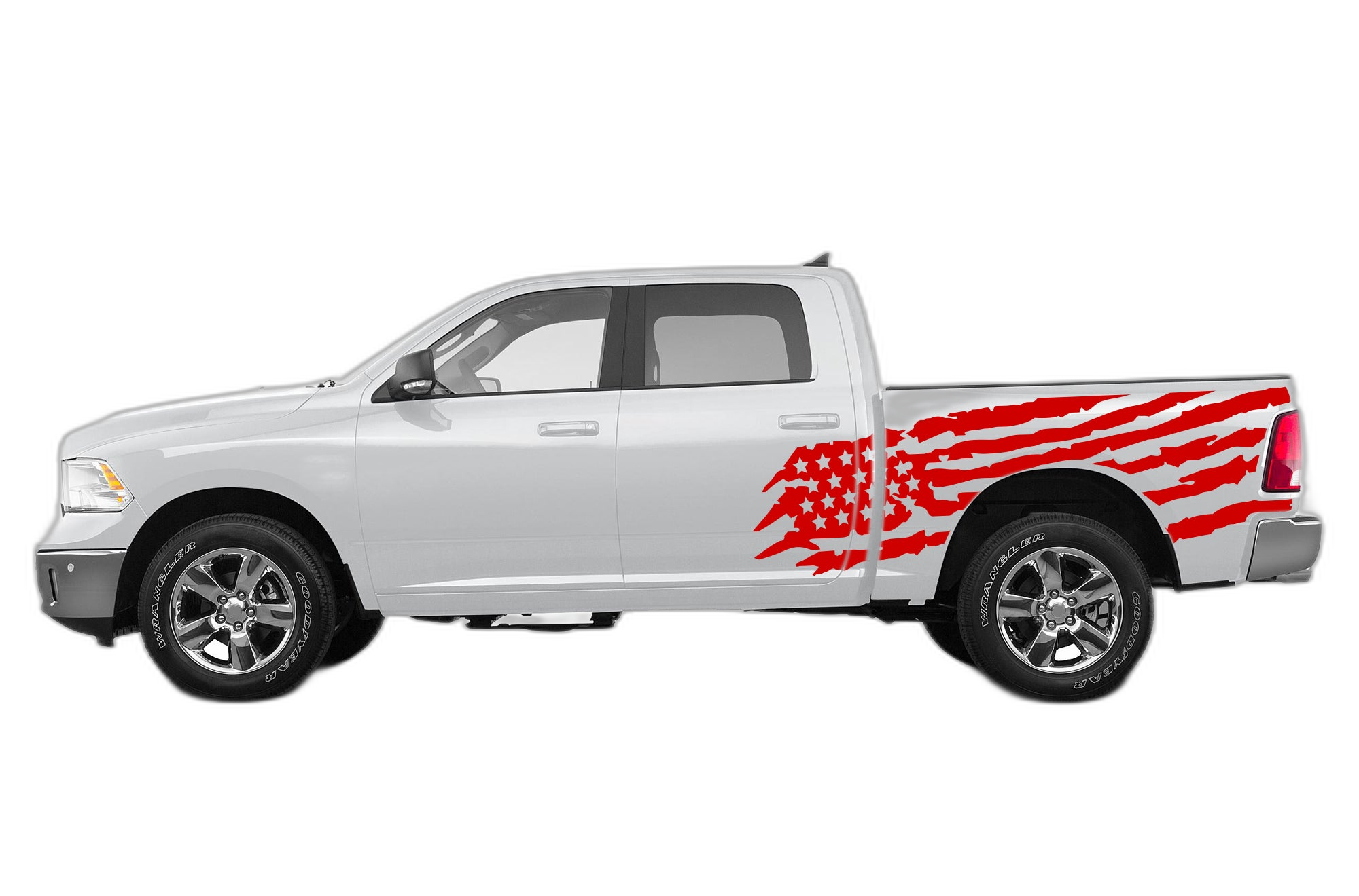 US Flag Side Decals Graphics for Dodge Ram 2009-2018 - Image 2