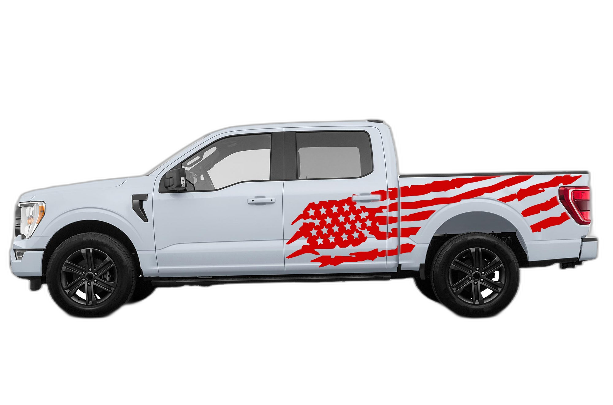 US Flag Side Decals Graphics for Ford F150 - Image 2