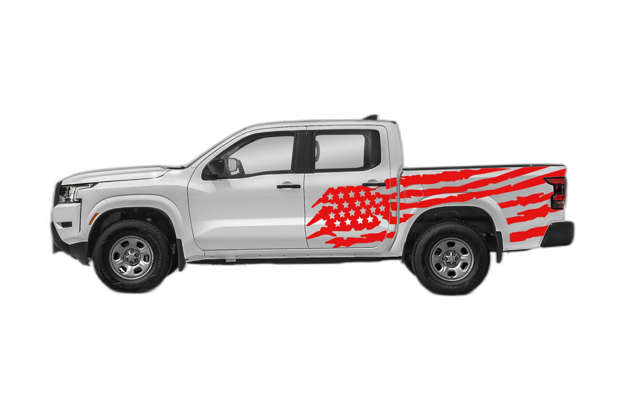 US Flag Side Decals Graphics for Nissan Frontier - Image 2