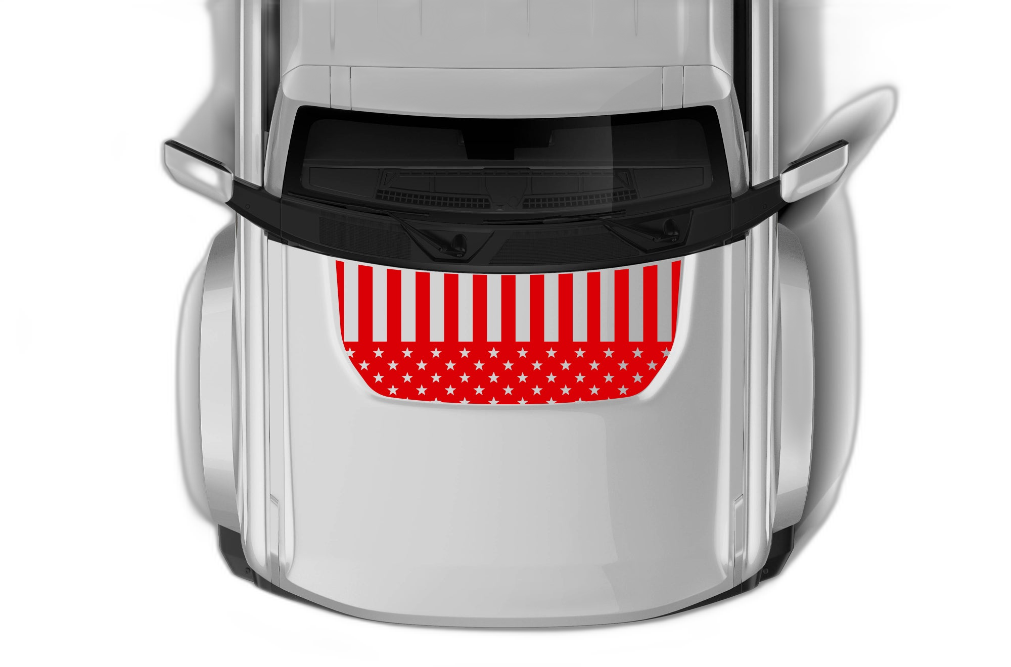 US Flag Stars Hood Graphics for Ford Bronco - Image 2