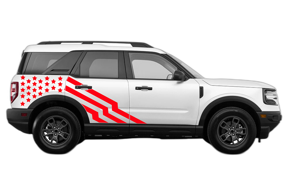 US stripes and stars graphics decals graphics compatible with Ford Bronco Sport - Image 3