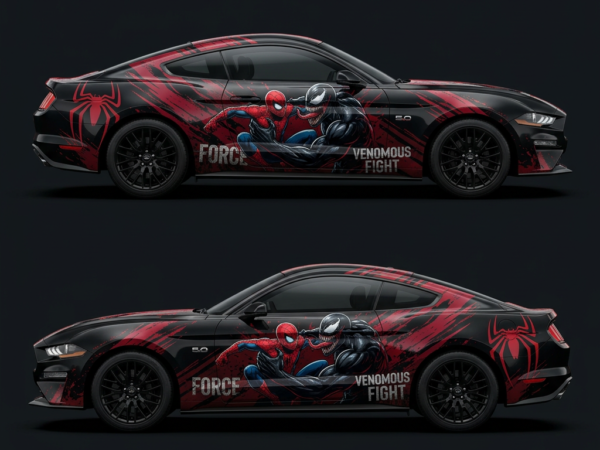 🖤 Venom vs. Spider-Man Car Wrap