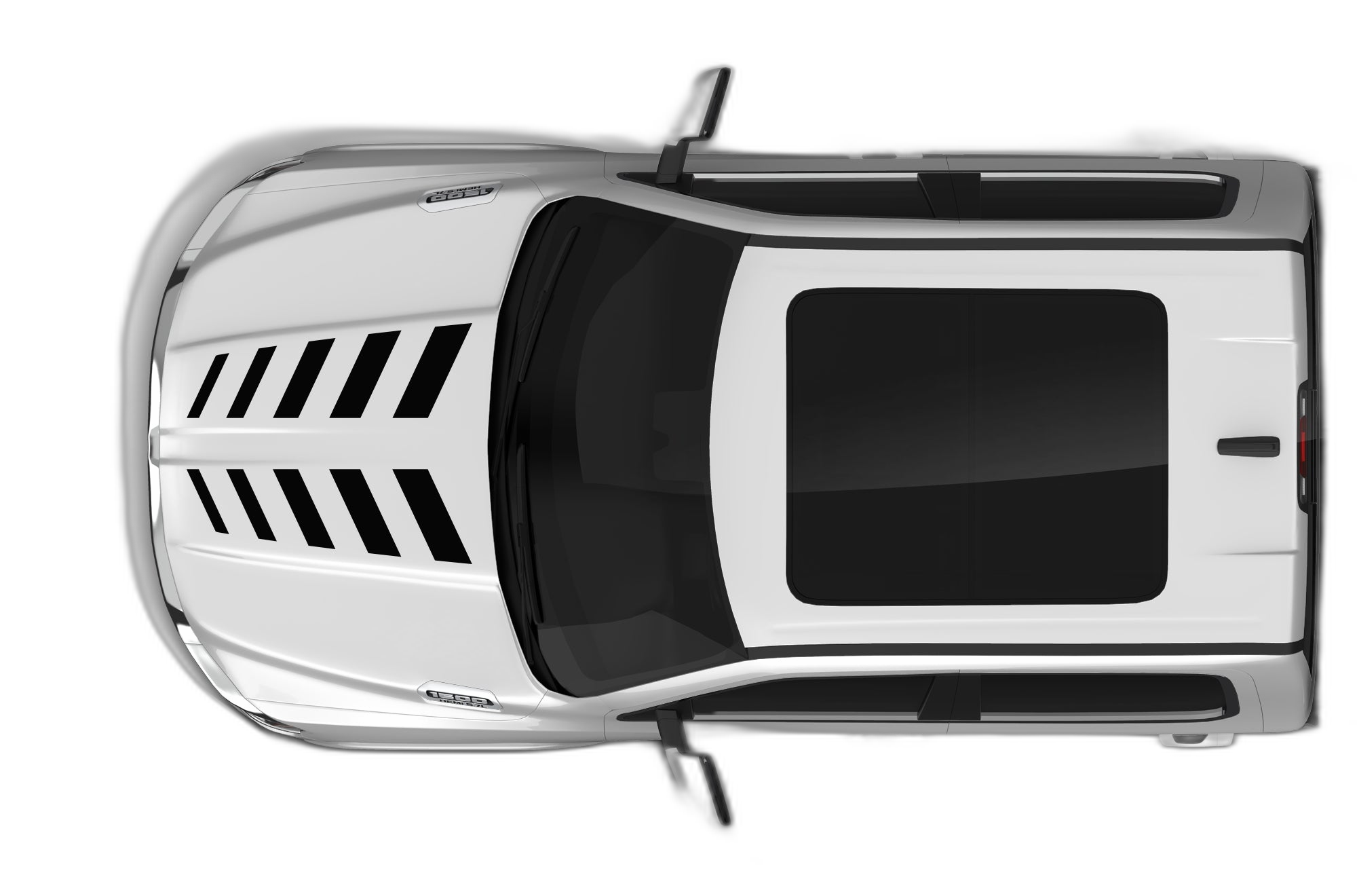 Vent Style Hood Decals Graphics for Dodge Ram