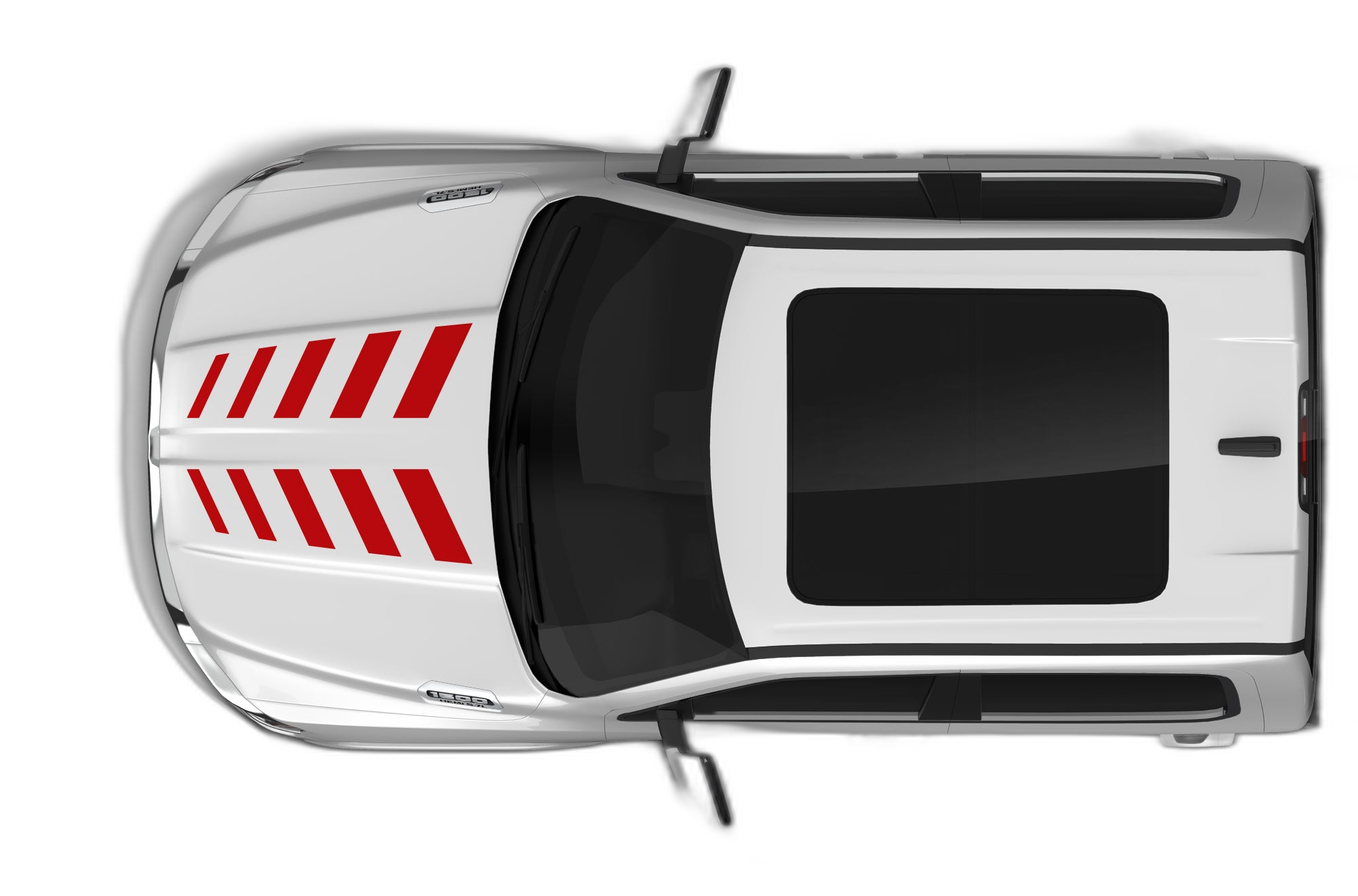 Vent Style Hood Decals Graphics for Dodge Ram - Image 2