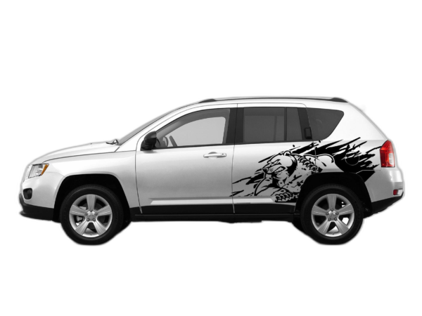 Wild Bear Door Decals Graphics for Jeep Compass 2011-2017