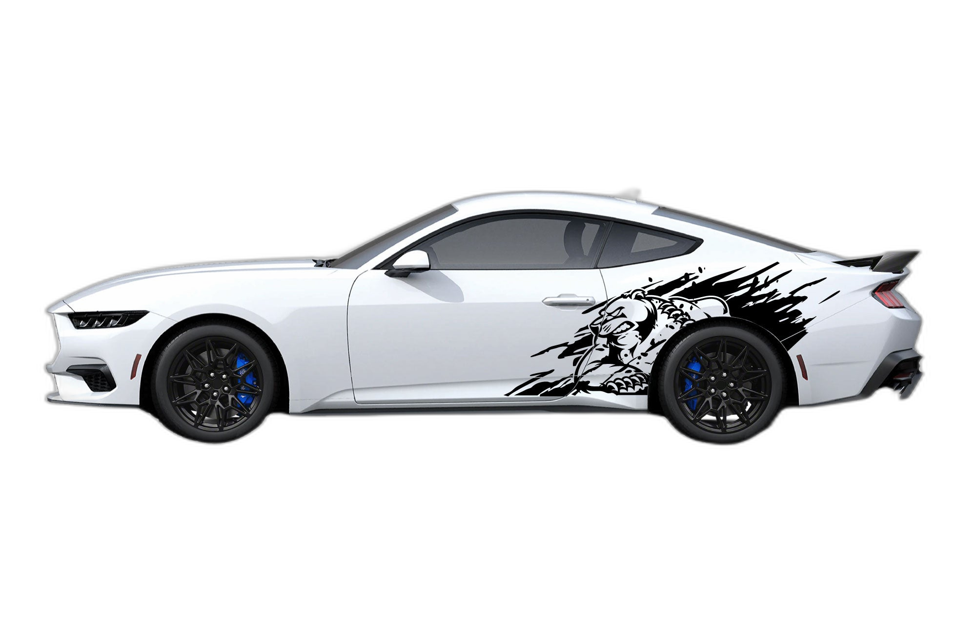 Wild bear graphics side decals compatible with Ford Mustang