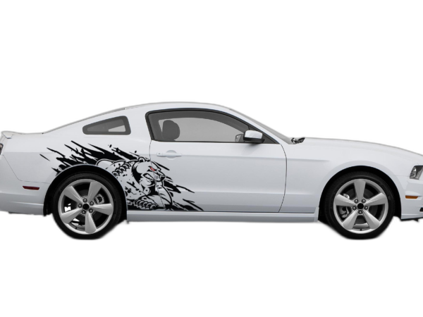 Wild Bear Side Graphics, Decals for Ford Mustang 2010-2014